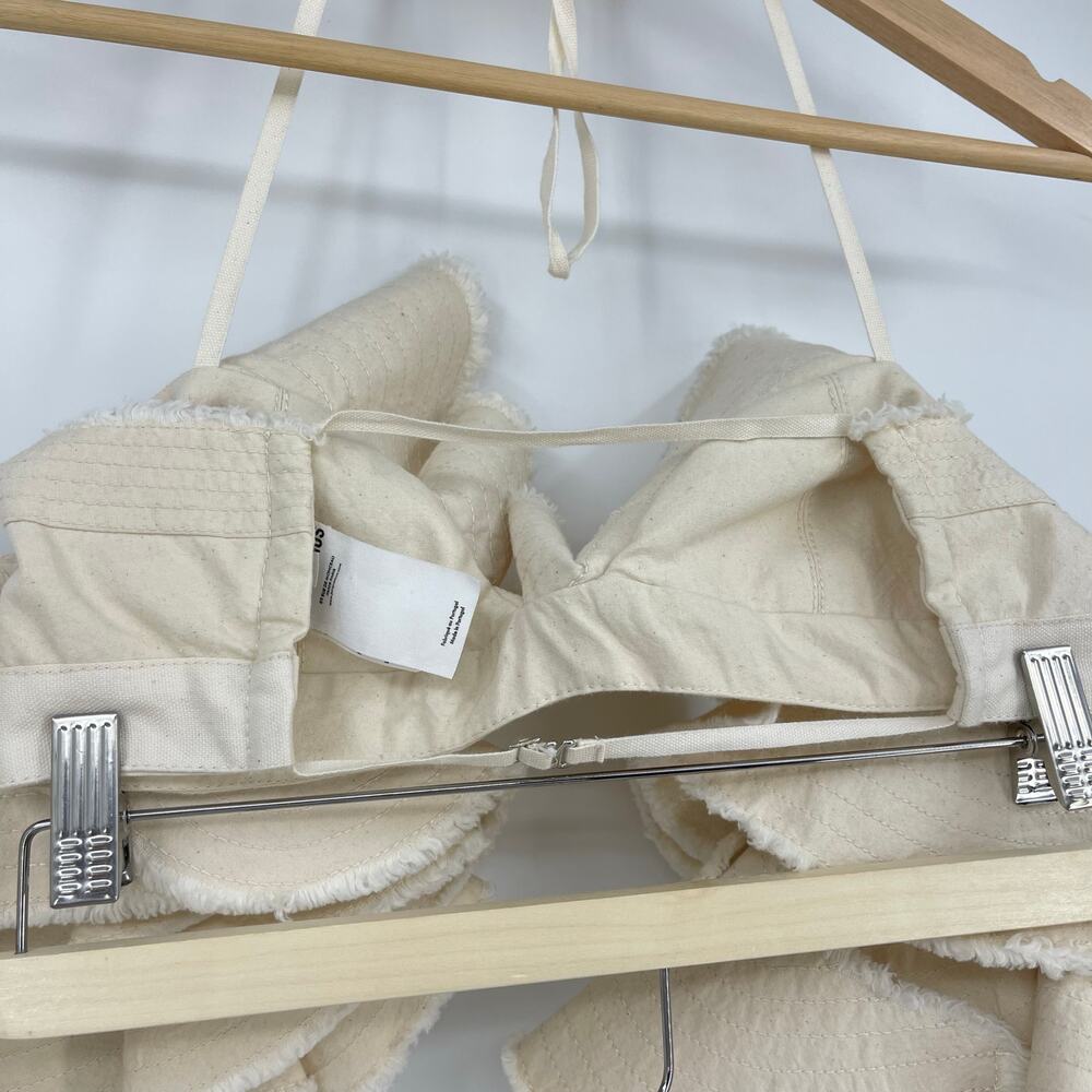 Jacquemus | La Brassiere Artichaut Ruffled Bralette in Canvas Crop Top 34 XS - Picture 11 of 16